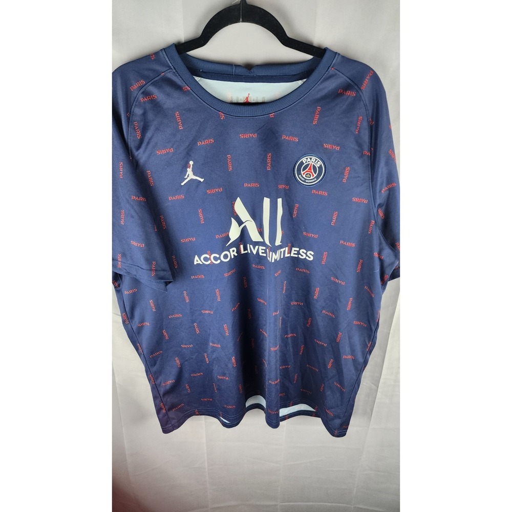 Nike Jordan Brand Paris Saint Germain PSG  Men's Practice Blue Jersey Size XXL